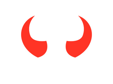 Devil horn red logo icon preview picture