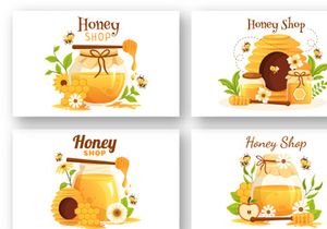 12 Honey Shop Illustration