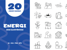 Energi Icon line Illustration preview picture