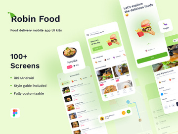 Robin Food - Food Delivery Mobile UI Kits preview picture