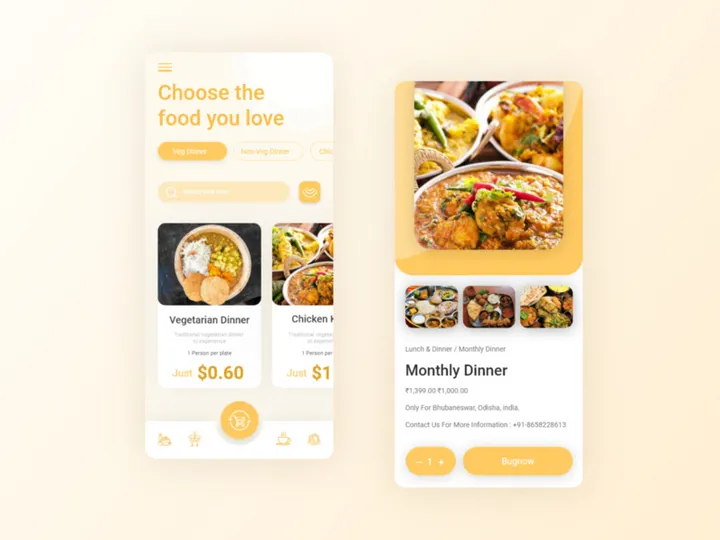 Food and Cuisine App Design