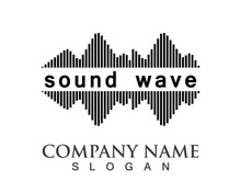 Sound waves vector illustration design template
