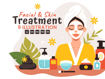 9 Facial and Skin Treatment Illustration preview picture