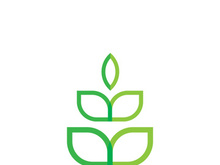 Green leaf ecology nature element vector icon