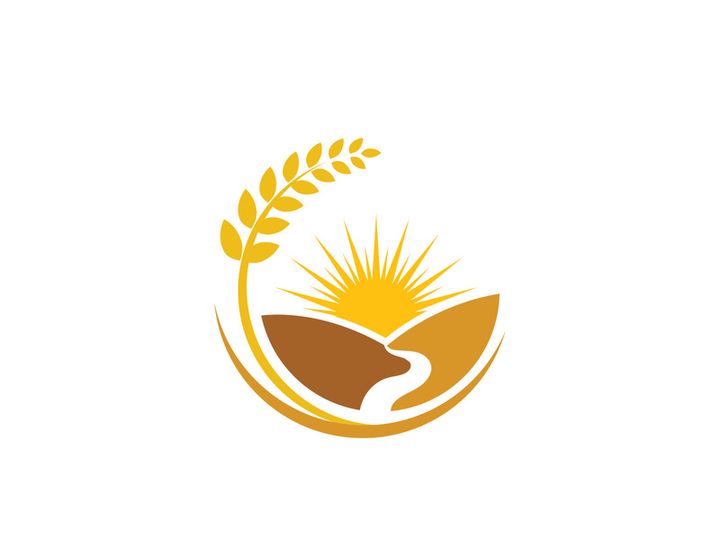Sun farm logo Vector icon design illustration