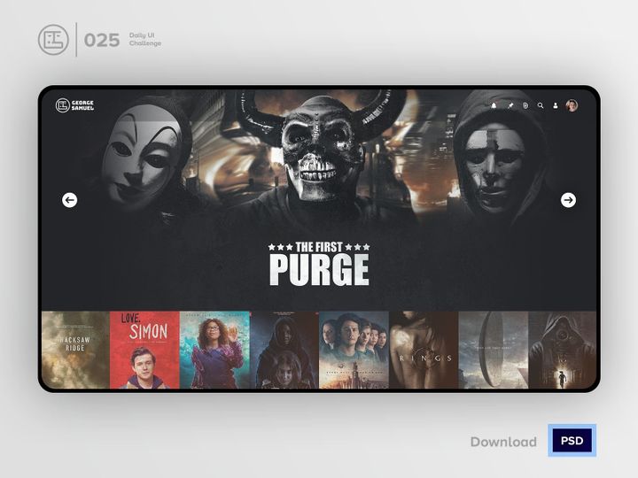 TV App | Daily UI challenge - Day 025/100