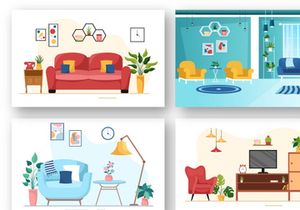 10 Home Decor Living Room Illustration