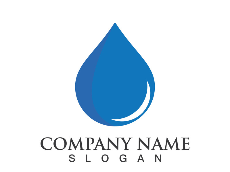 Blue water drop vector logo icon illustration images