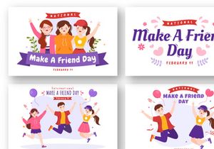 17 National Make a Friend Day Illustration
