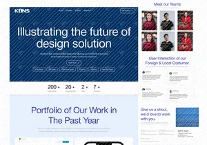Kins Landing Page - Desain Portofolio