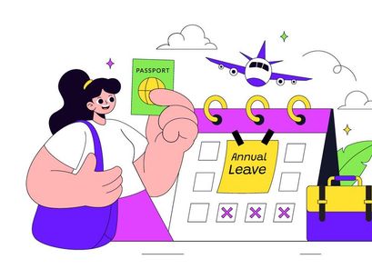 10 Annual Leave Vector Illustration