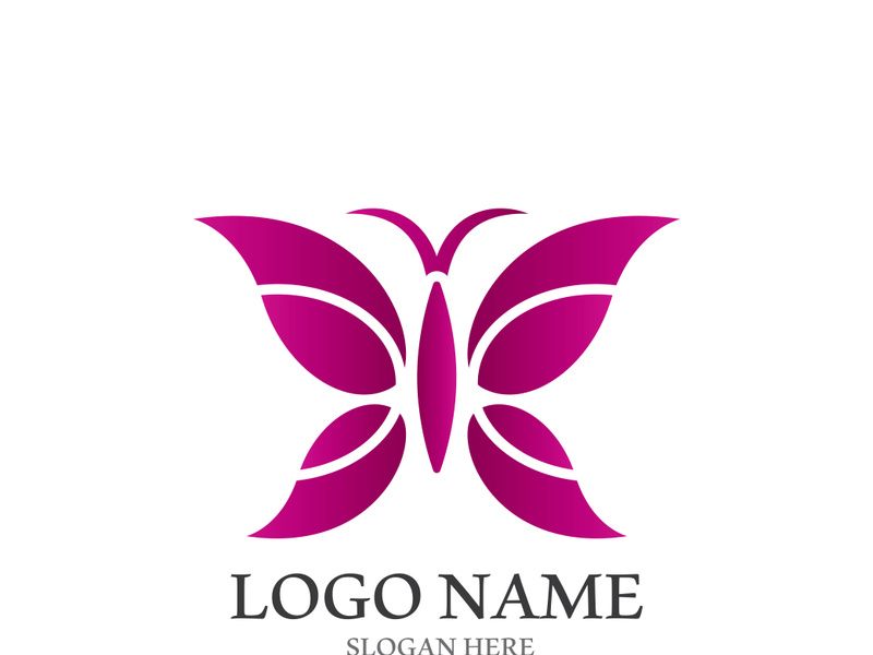 Fresh lavender flower logo vector flat design