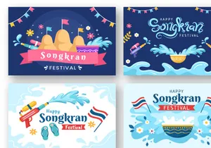 15 Songkran Festival Day Illustration