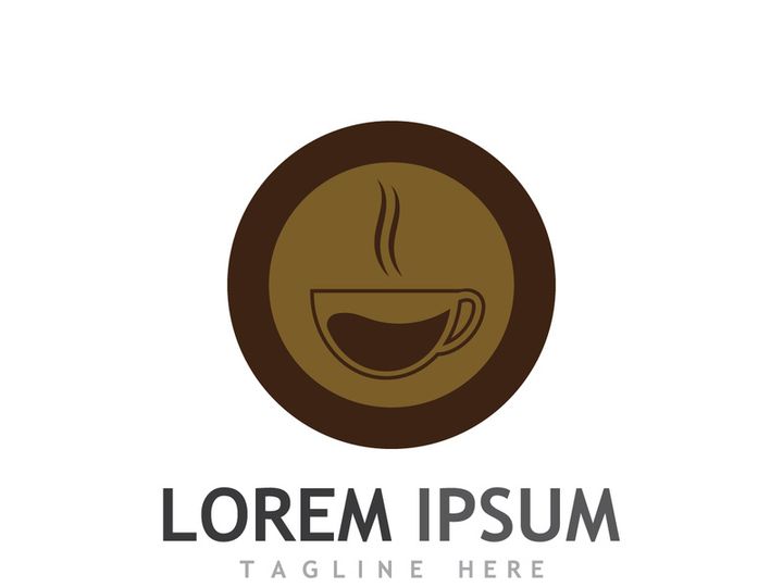Creative coffee bean logo design.