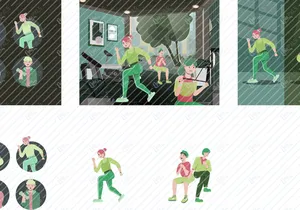 EnergizeFit - Fitness Character Illustration