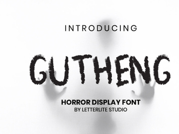 Gutheng Horror Display Font preview picture
