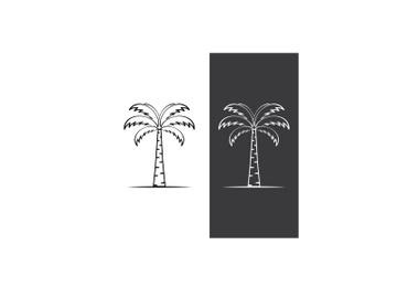 Summer palm tree logo design. preview picture