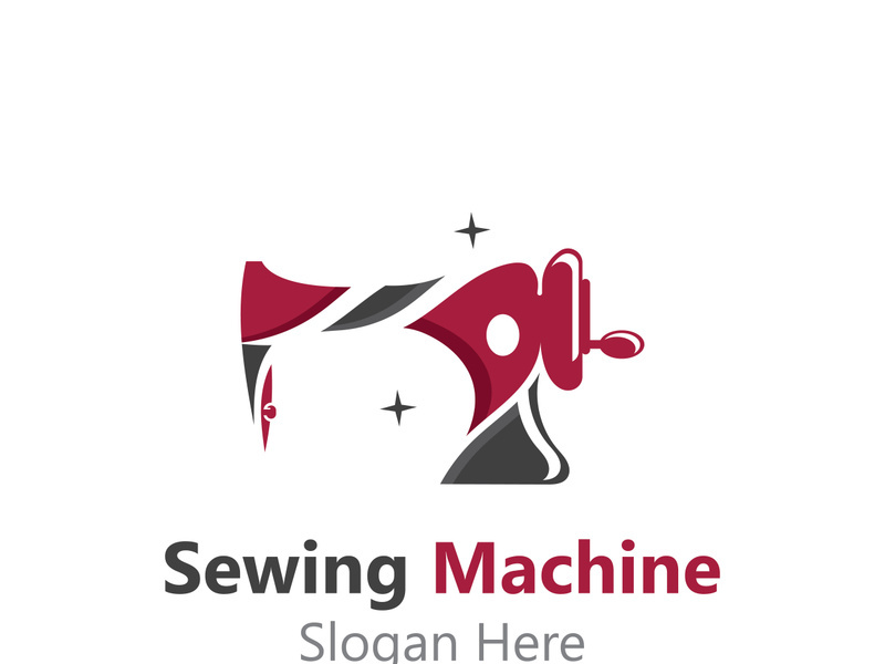 Sewing Machine Logo design concept, Tailor Sewing vector, Fashion Simple Design Template