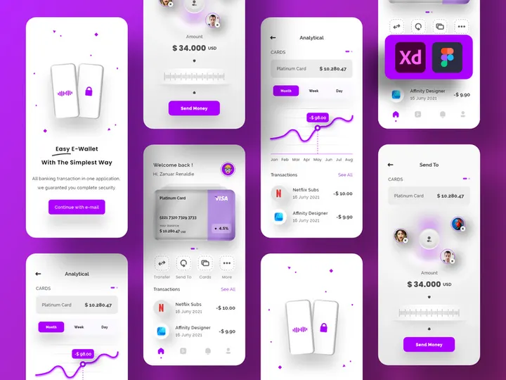 Paypal Wallet App UI Kits preview picture