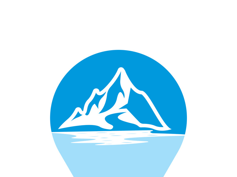 Mountain icon logo template vector illustration design
