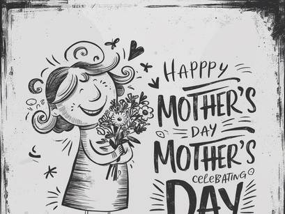 Happy Mother Day Vector Illustration