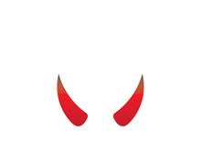 Devil horn Vector icon design illustration Template