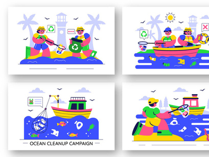 10 Ocean Cleanup Campaign Illustration