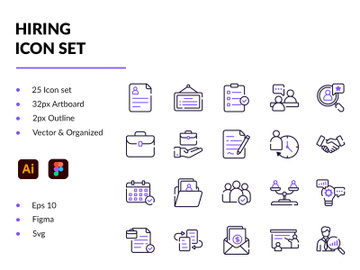 Hiring Icon Set preview picture