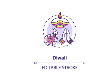 Diwali concept icon preview picture
