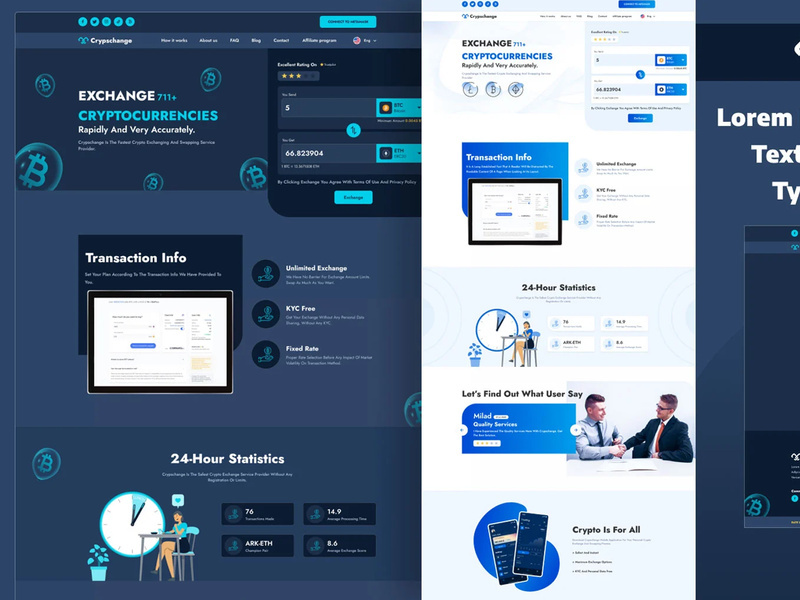 Crypschange - Crypto Exchange Website Template