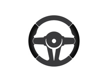 Car steering wheel logo illustration vector