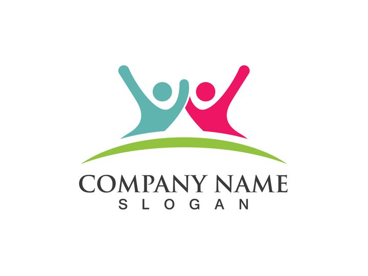 Community Logo Design Template for Teams or Groups.network and social icon design