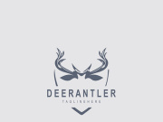 Deer antler logo for hunting and adventure community in nature simple and elegant symbol