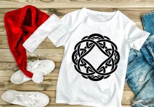 Celtic knot symbol black line art vector illustration design