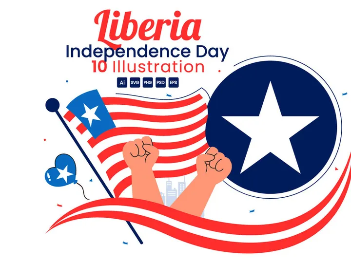 10 Liberia Independence Day Illustration