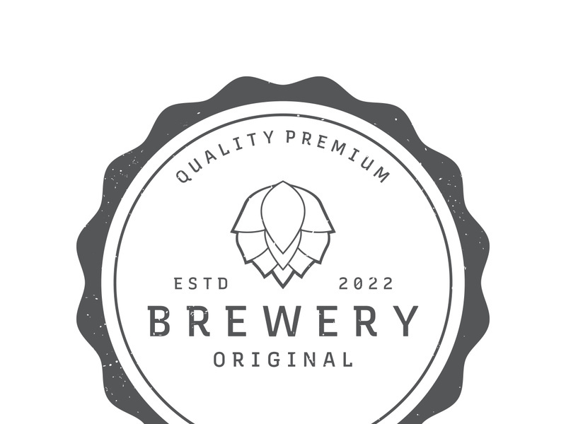 Premium quality vintage craft beer logo template. For badges, emblems, beer companies, bars, taverns.