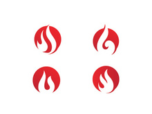 Fire Flame Logo design vector template