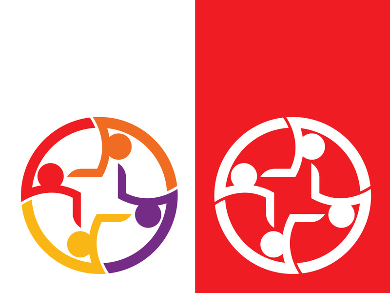 Community, network and social icon design template