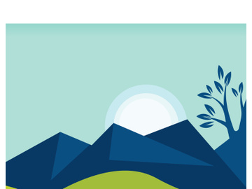 Mountain Nature Landscape design Template Illustration preview picture