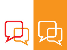 Speech bubble icon logo template vector illustration