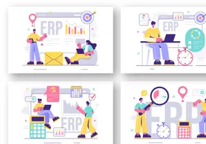 10 ERP Enterprise Resource Planning System Illustration