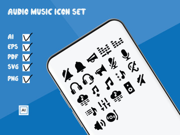 Audio Music Icon Set preview picture