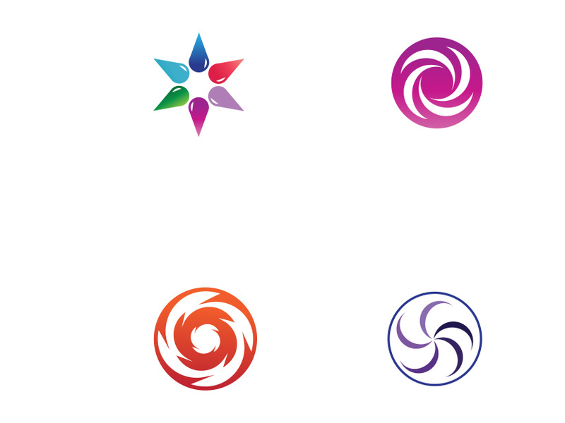 Colorful circle abstract logo design.