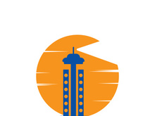 Lighthouse icon logo and vector illustration beacon tower design vintage symbol