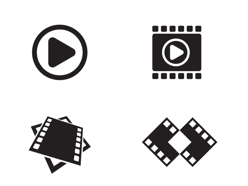 Abstract film icon illustration