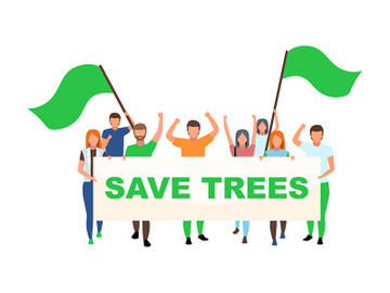 Environmental movement flat concept vector illustration preview picture