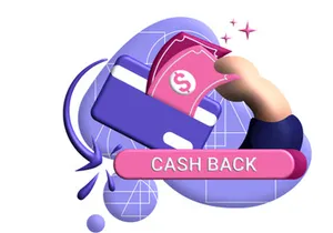 cashback coupon 3d rendering Illustration
