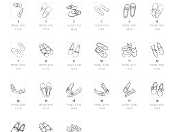 20 svg icons illustration shoes fashion preview picture