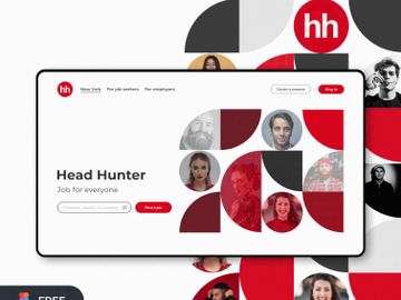 Head Hunter | Freebie Figma Template preview picture