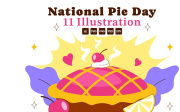11 National Pie Day Illustration